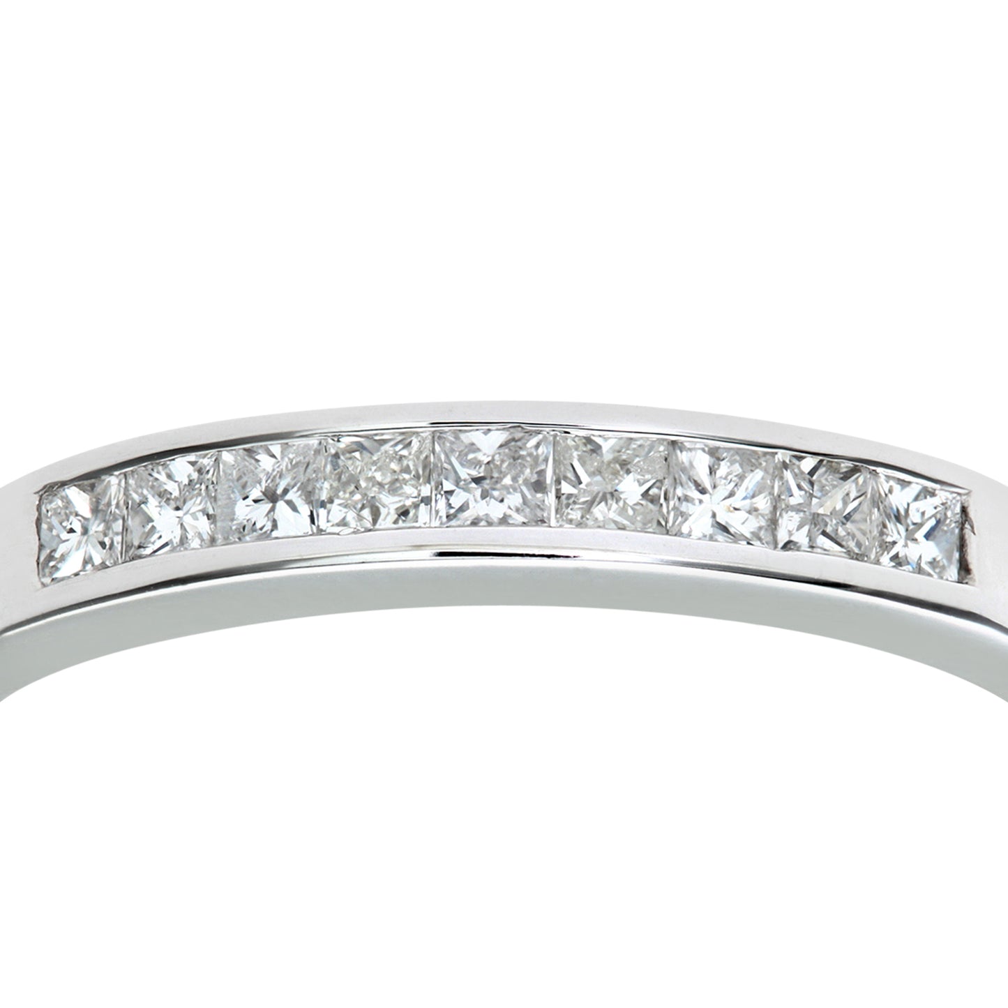 9ct White Gold  Princess 1/4ct Diamond Channel Eternity Ring 2.5mm - PR0AXL55489KW