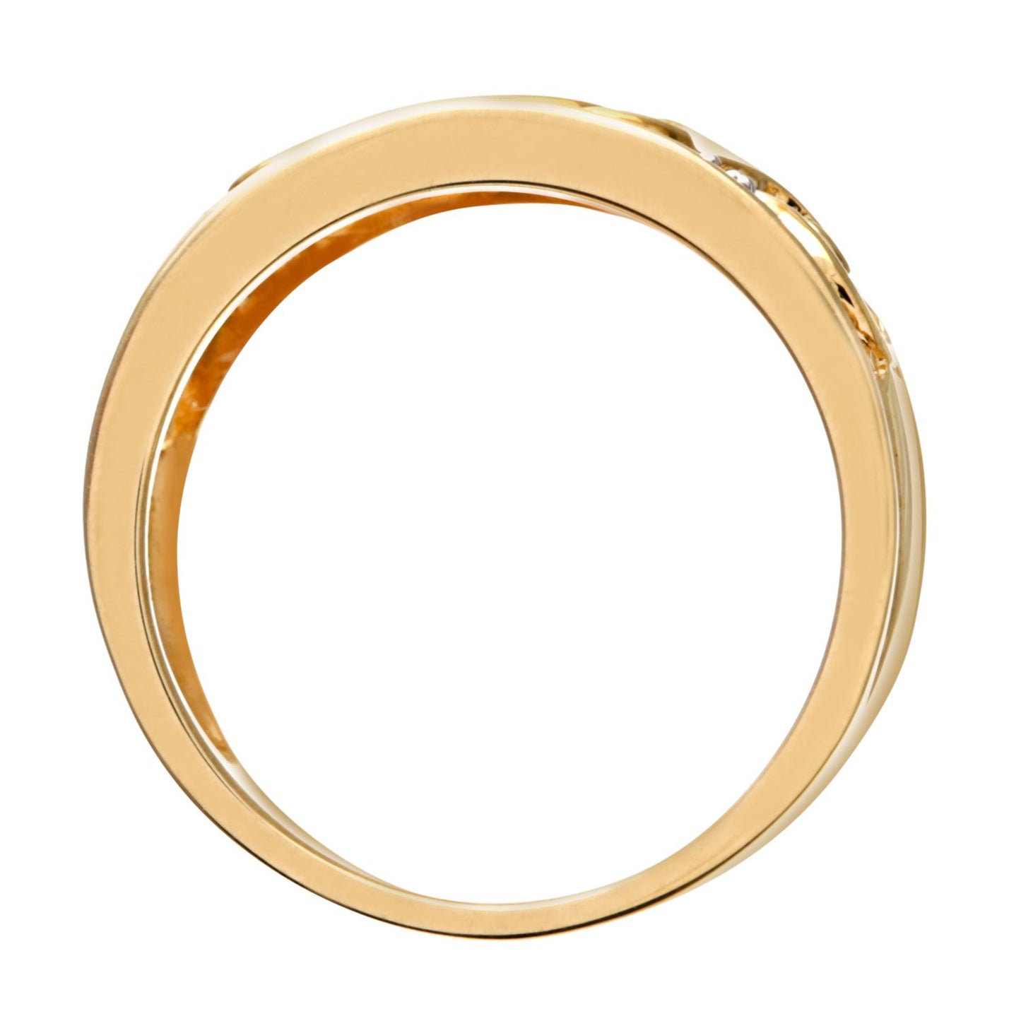 9ct Gold  Round 3pts Diamond Bass Clef Filigree Dress Ring - PR0AXL5624Y