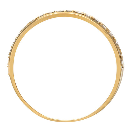 9ct Gold  20pts Diamond Double Row Channel Claw Wedding Ring 4mm - PR0AXL6256Y