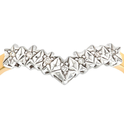 9ct Gold  Diamond Seven Stars Illusion Wishbone Eternity Ring 2mm - PR0AXL6437Y