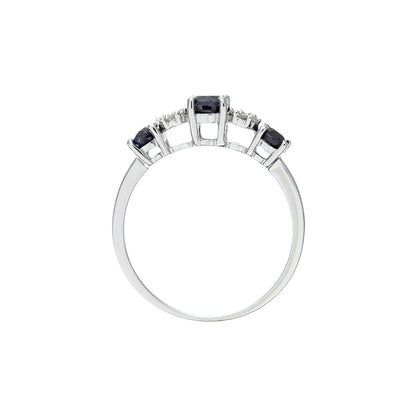 9ct White Gold  Diamond Sapphire Trilogy Eternity Ring 1.5mm - PR0AXL6862WSA