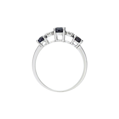 9ct White Gold  Diamond Sapphire Trilogy Eternity Ring 1.5mm - PR0AXL6862WSA