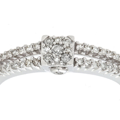 9ct White Gold  Round 20pts Diamond Halo Dress Ring - PR0AXL6863W