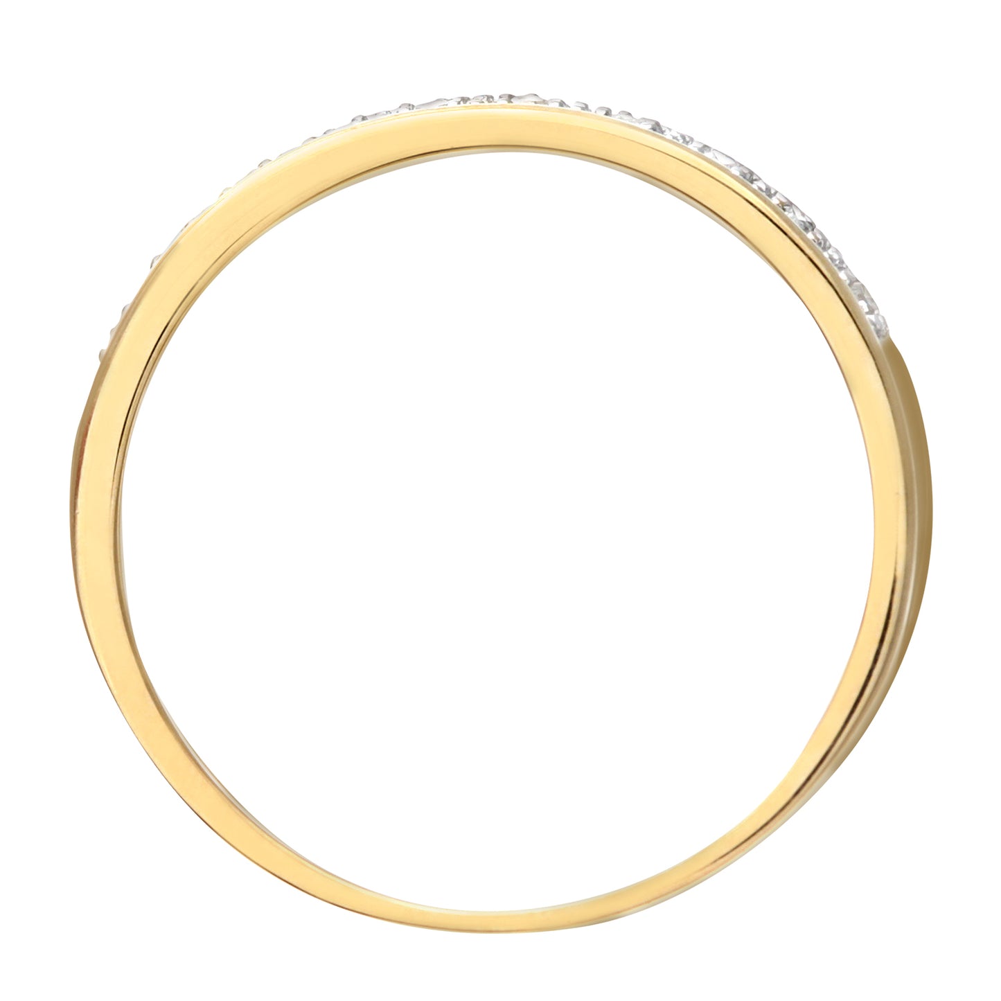 9ct Gold  10pts Diamond Micro Bead 2 Row Pave Wedding Ring 4.5mm - PR0AXL6953Y