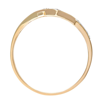 9ct Gold  5pts Diamond Split Pave Wishbone Eternity Ring 2mm - PR0AXL7250Y