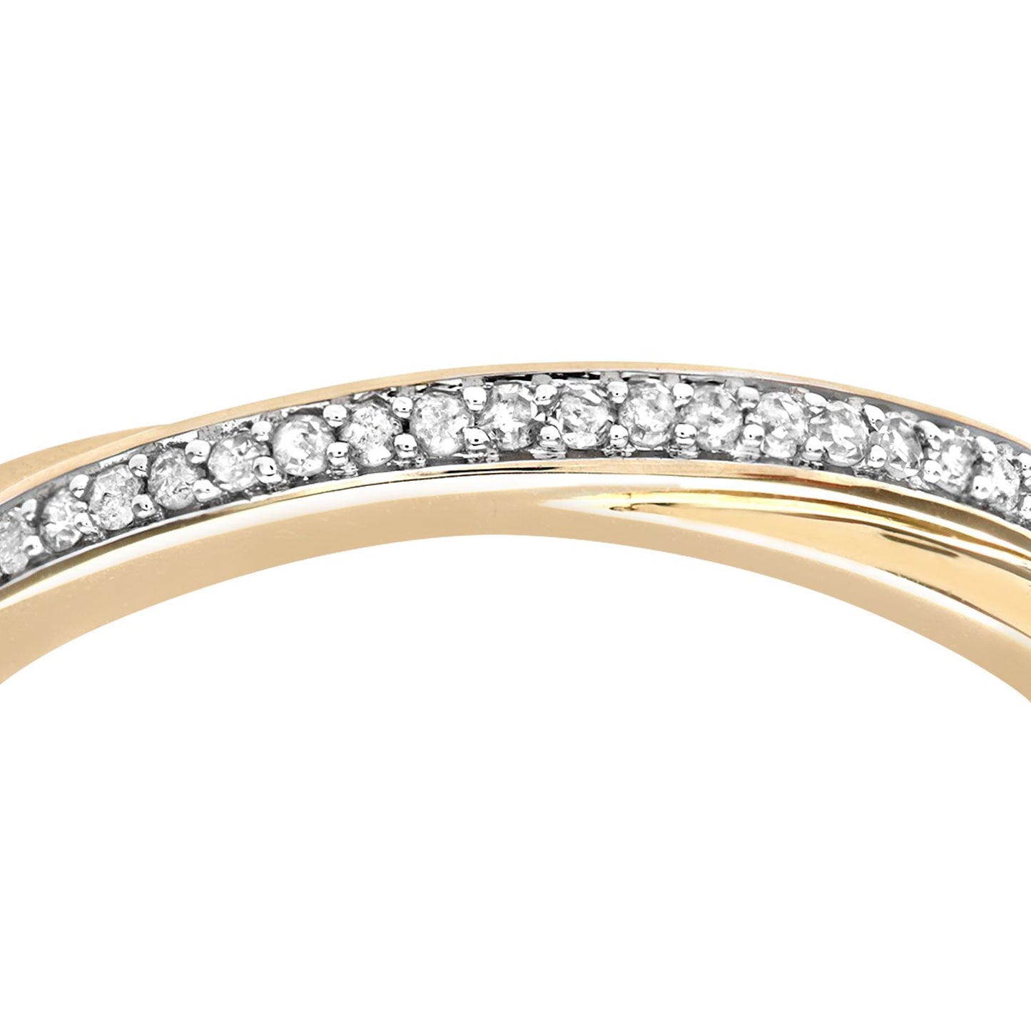9ct Gold  Round 14pts Diamond Crossover Eternity Ring 2.5mm - PR0AXL7583BY