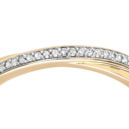 9ct Gold  Round 14pts Diamond Crossover Eternity Ring 2.5mm - PR0AXL7583BY