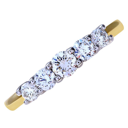 18ct Gold  Diamond 5 Stone Eternity Ring 3mm 0.50CT H/SI - PR0AXL7899Y18HSI