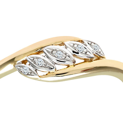 9ct Gold  Round 2pts Diamond Crossover Eternity Ring 2mm - PR0AXL8008Y