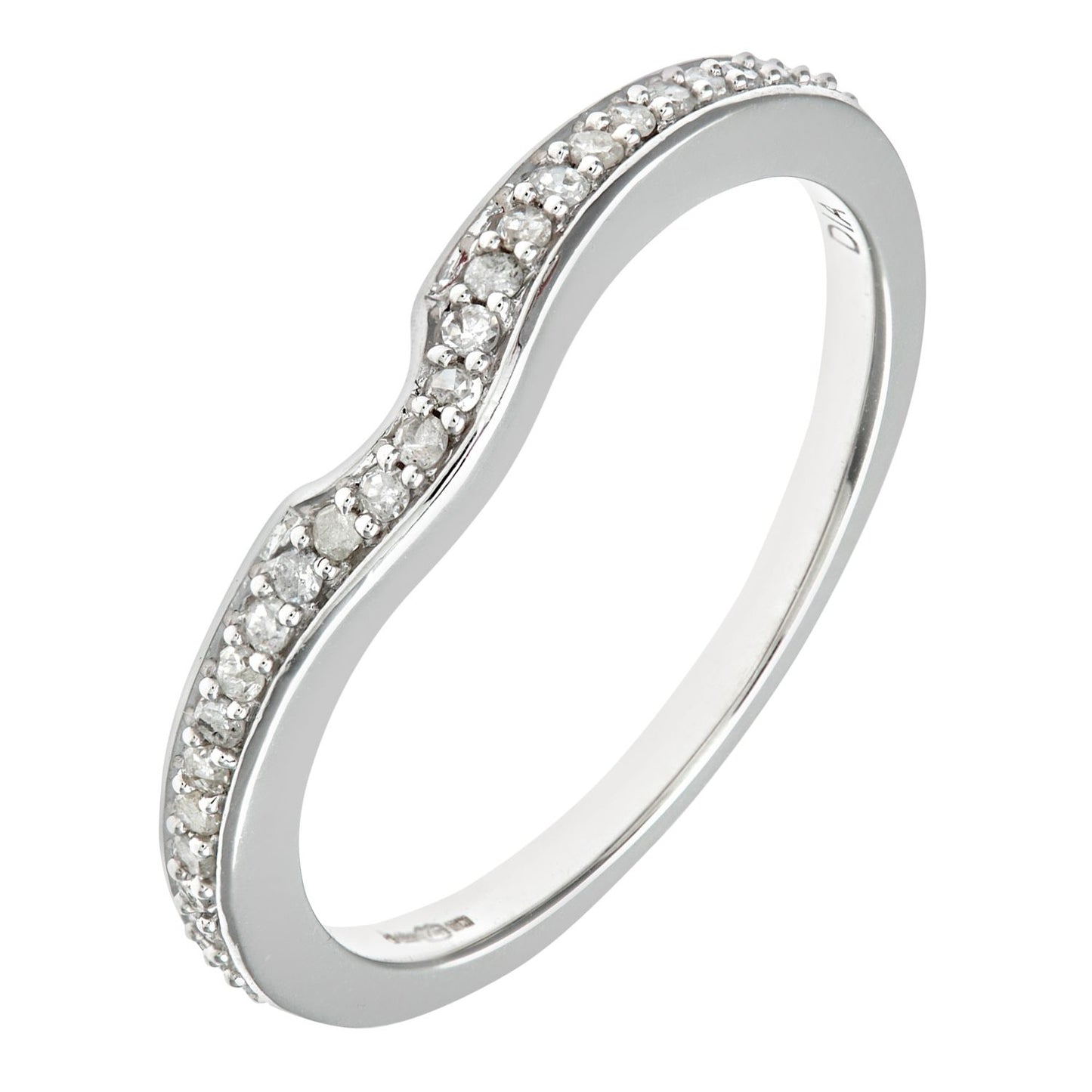 9ct White Gold  Diamond Engagement-ring Accessory Eternity Ring - PR0AXL8484BW