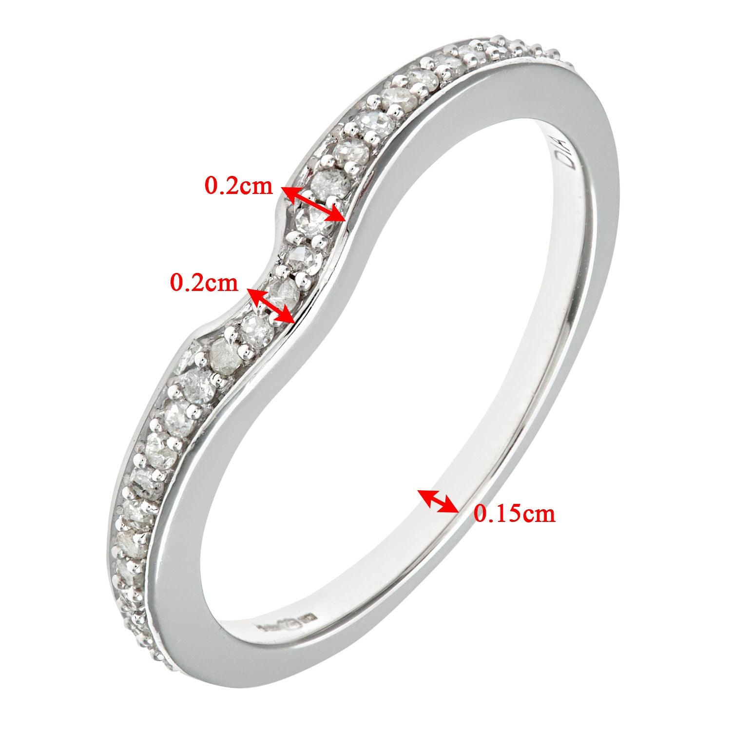 9ct White Gold  Diamond Engagement-ring Accessory Eternity Ring - PR0AXL8484BW