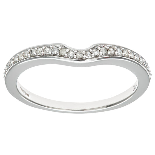 9ct White Gold  Diamond Engagement-ring Accessory Eternity Ring - PR0AXL8484BW