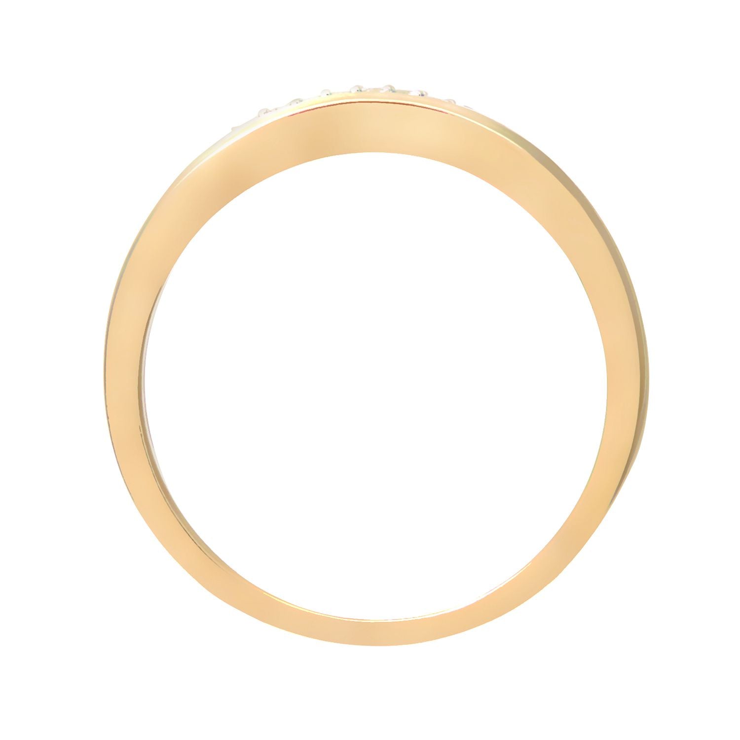 9ct Gold  Round 5pts Diamond 7 Stone Pave Panel Wedding Ring 2mm - PR0AXL8497BY