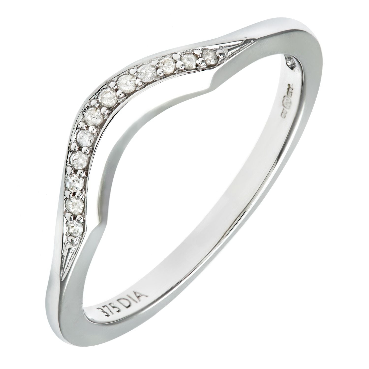9ct White Gold  Diamond Engagement-ring Accessory Eternity Ring - PR0AXL8506BW