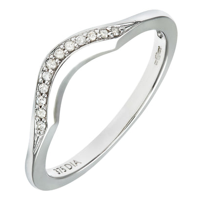 9ct White Gold  Diamond Engagement-ring Accessory Eternity Ring - PR0AXL8506BW