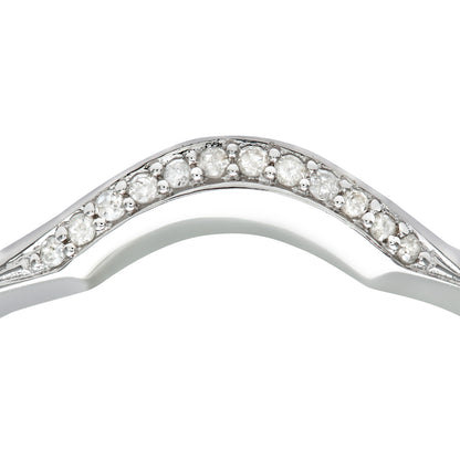 9ct White Gold  Diamond Engagement-ring Accessory Eternity Ring - PR0AXL8506BW