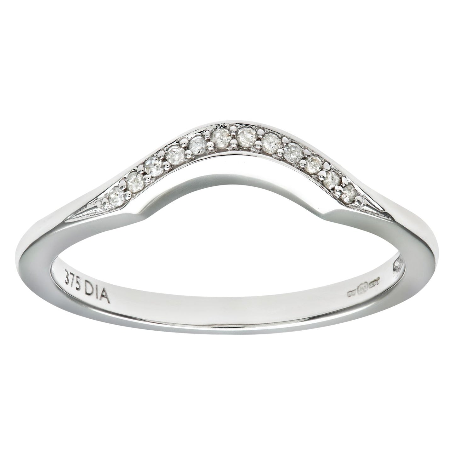 9ct White Gold  Diamond Engagement-ring Accessory Eternity Ring - PR0AXL8506BW