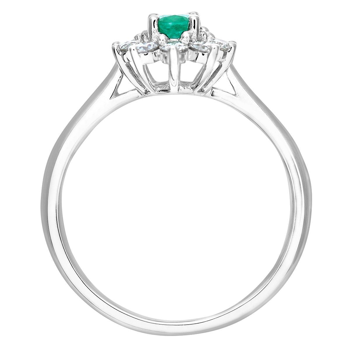 18ct White Gold  1/3ct Diamond Royal Oval Cluster Ring 11mm - PR0AXL8605W18EM