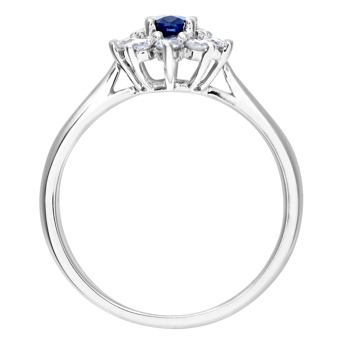 18ct White Gold  1/3ct Diamond Royal Oval Cluster Ring 11mm - PR0AXL8605W18SA
