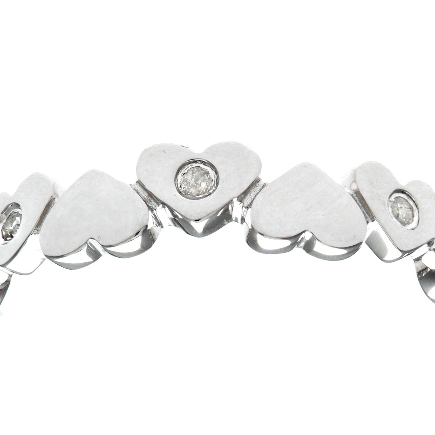 9ct White Gold  Round 3pts Diamond Heart Wedding Dress Ring - PR0AXL8735W