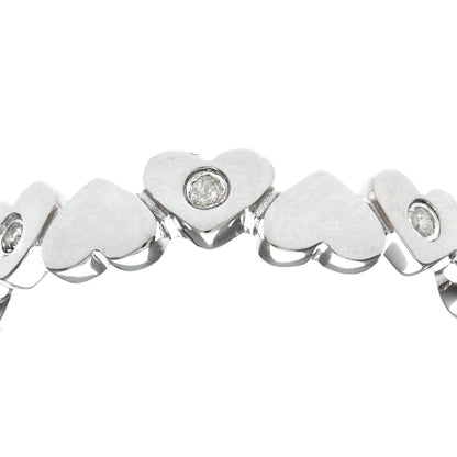 9ct White Gold  Round 3pts Diamond Heart Wedding Dress Ring - PR0AXL8735W