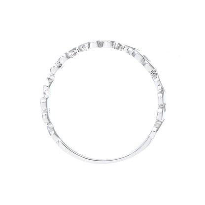 9ct White Gold  Round 3pts Diamond Heart Wedding Dress Ring - PR0AXL8735W