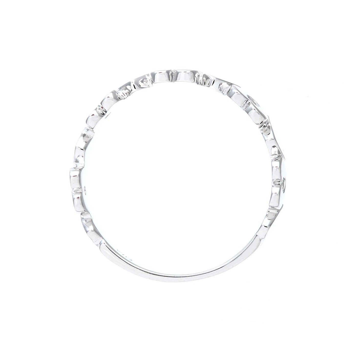 9ct White Gold  Round 3pts Diamond Heart Wedding Dress Ring - PR0AXL8735W