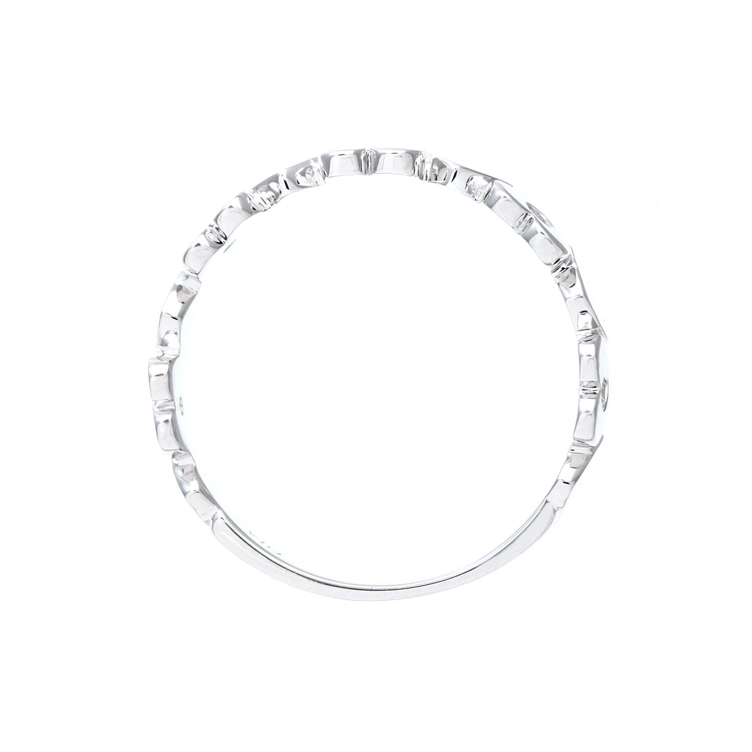 9ct White Gold  Round 3pts Diamond Heart Wedding Dress Ring - PR0AXL8735W