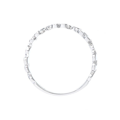 9ct White Gold  Round 3pts Diamond Heart Wedding Dress Ring - PR0AXL8735W