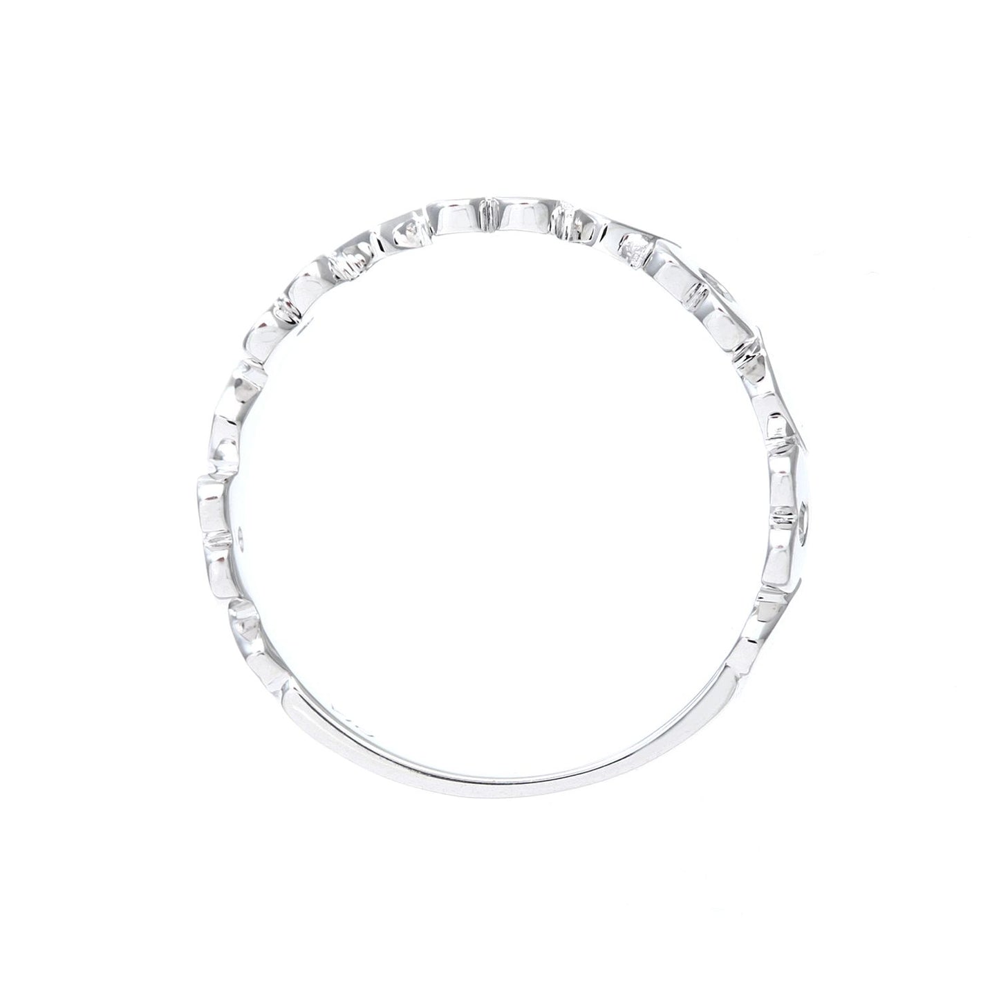 9ct White Gold  Round 3pts Diamond Heart Wedding Dress Ring - PR0AXL8735W