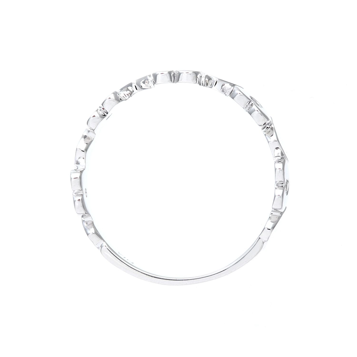 9ct White Gold  Round 3pts Diamond Heart Wedding Dress Ring - PR0AXL8735W