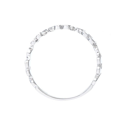 9ct White Gold  Round 3pts Diamond Heart Wedding Dress Ring - PR0AXL8735W