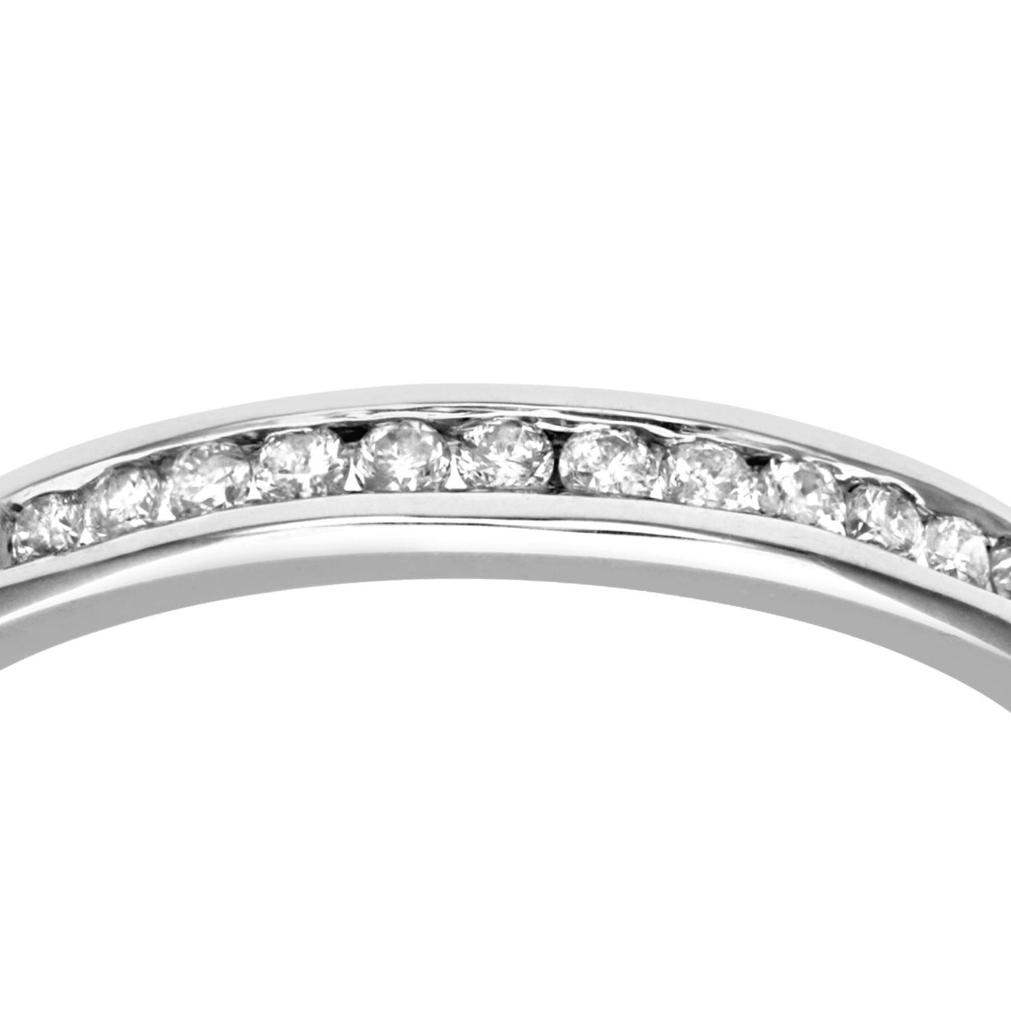 9ct White Gold  Diamond Channel Set 12 Stone Eternity Ring 1.5mm - PR0AXL8924W