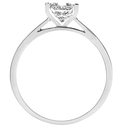 18ct White Gold  Princess 3/4ct Diamond Channel Bar Solitaire Ring - PR0AXL915318KW