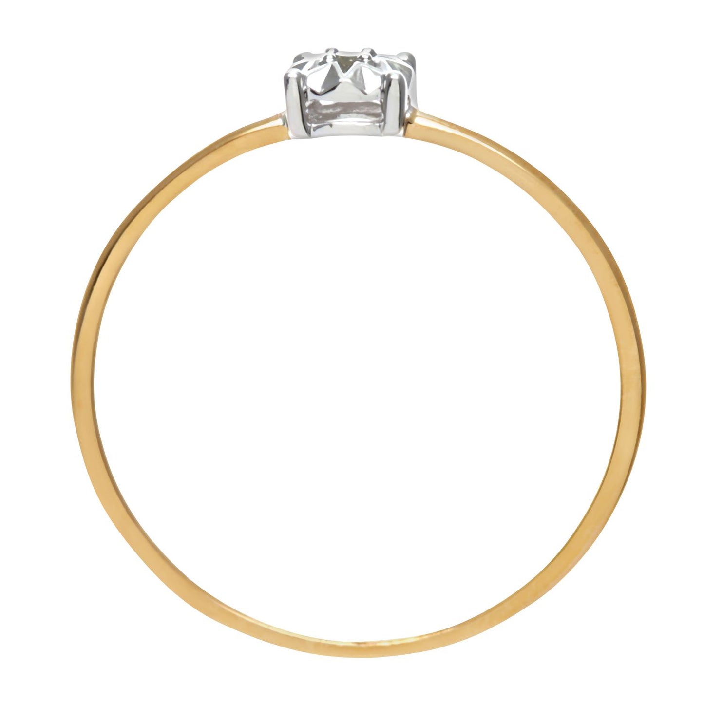 9ct Gold  1pts Diamond Illusion Star Solitaire Engagement Ring 5mm - PR0AXL9510Y