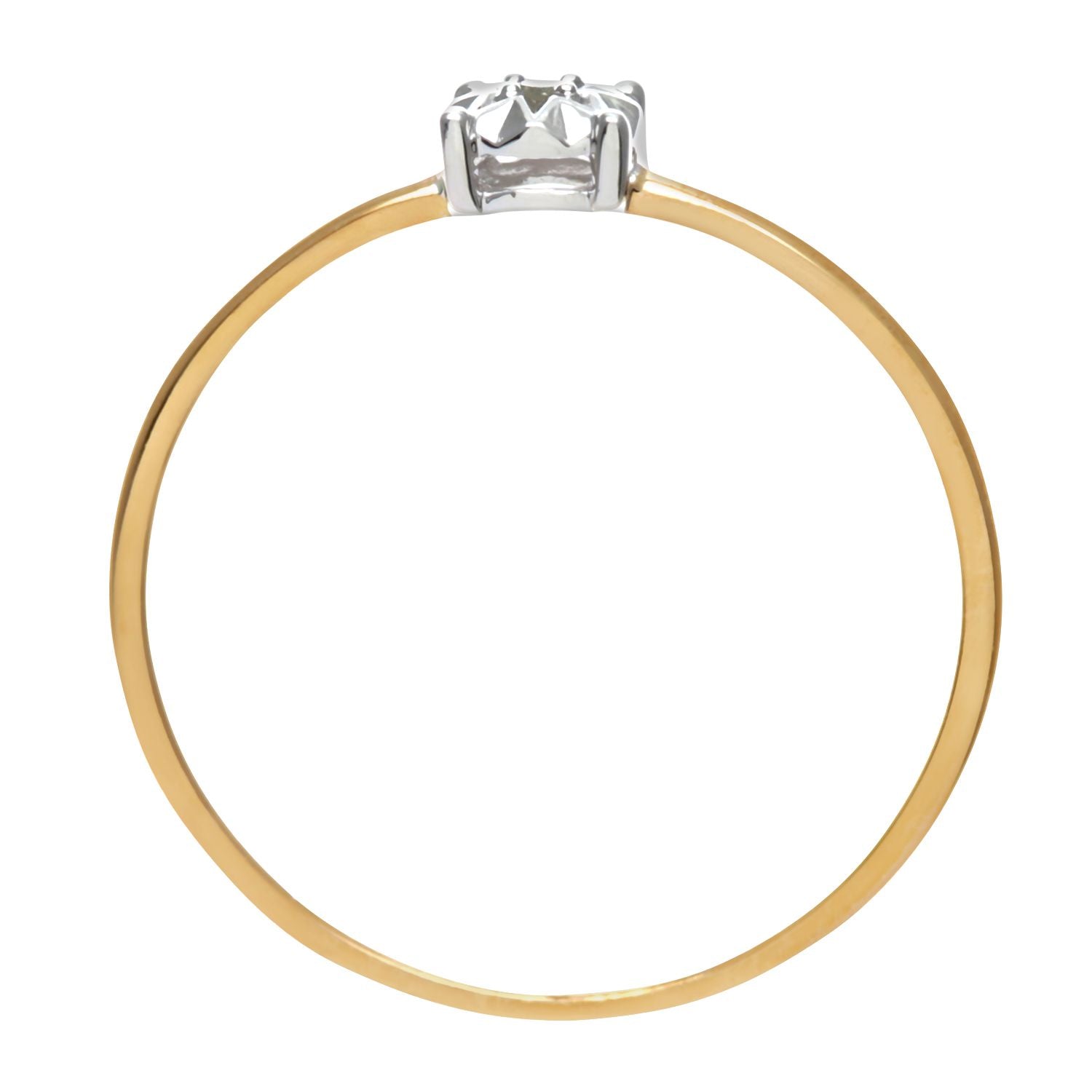 9ct Gold  1pts Diamond Illusion Star Solitaire Engagement Ring 5mm - PR0AXL9510Y