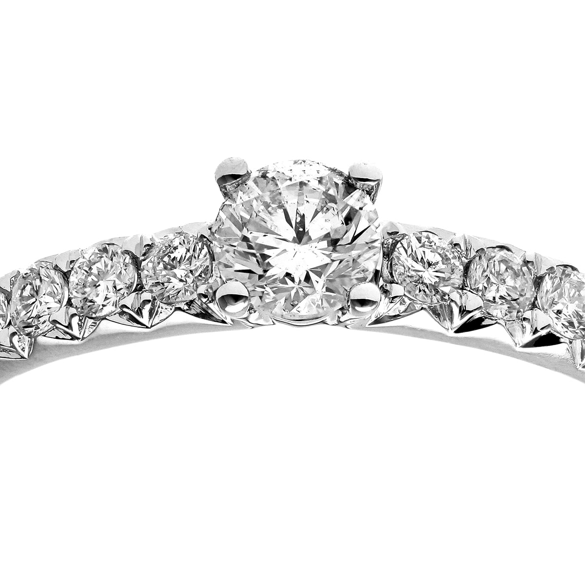 18ct White Gold  Round Diamond Engagement Engagement Ring - PR1AXL096018KW