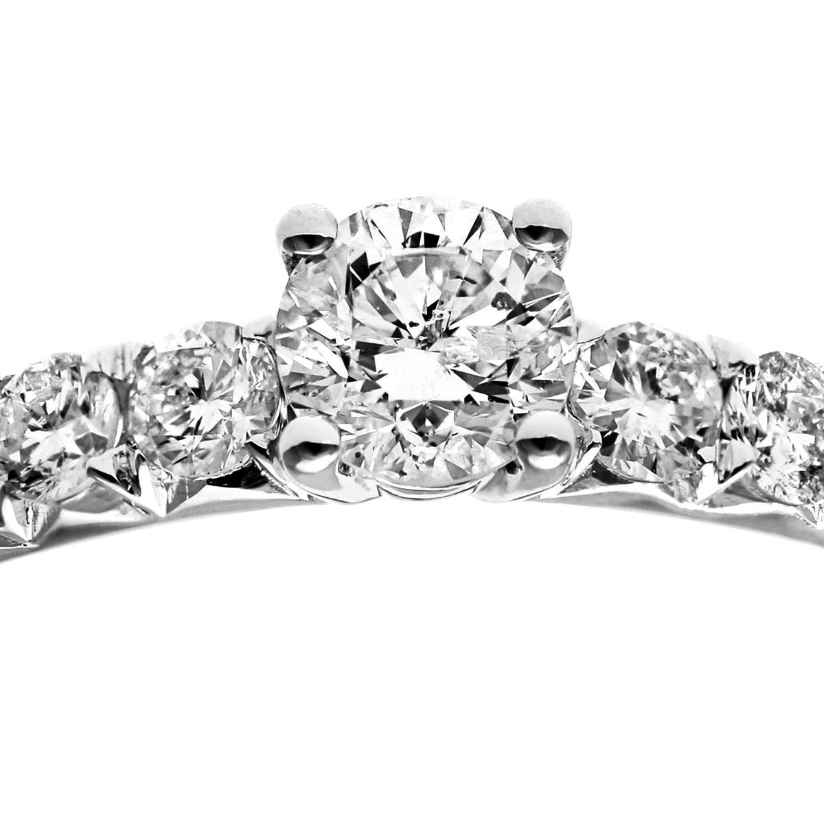 18ct White Gold  0.4ct Diamond 0.35ct Solitaire Ring 2mm 4mm - PR1AXL096118KW