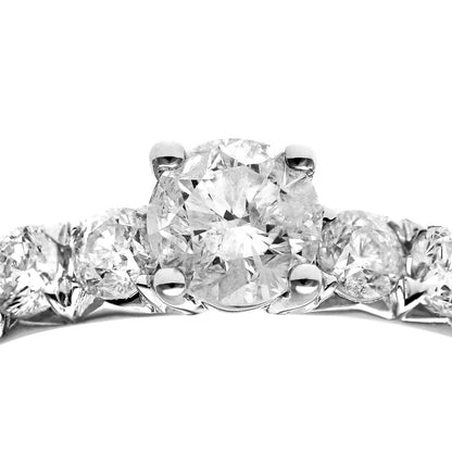 18ct White Gold  0.48ct Diamond 0.52ct Solitaire Ring 2mm 5mm - PR1AXL096218KW