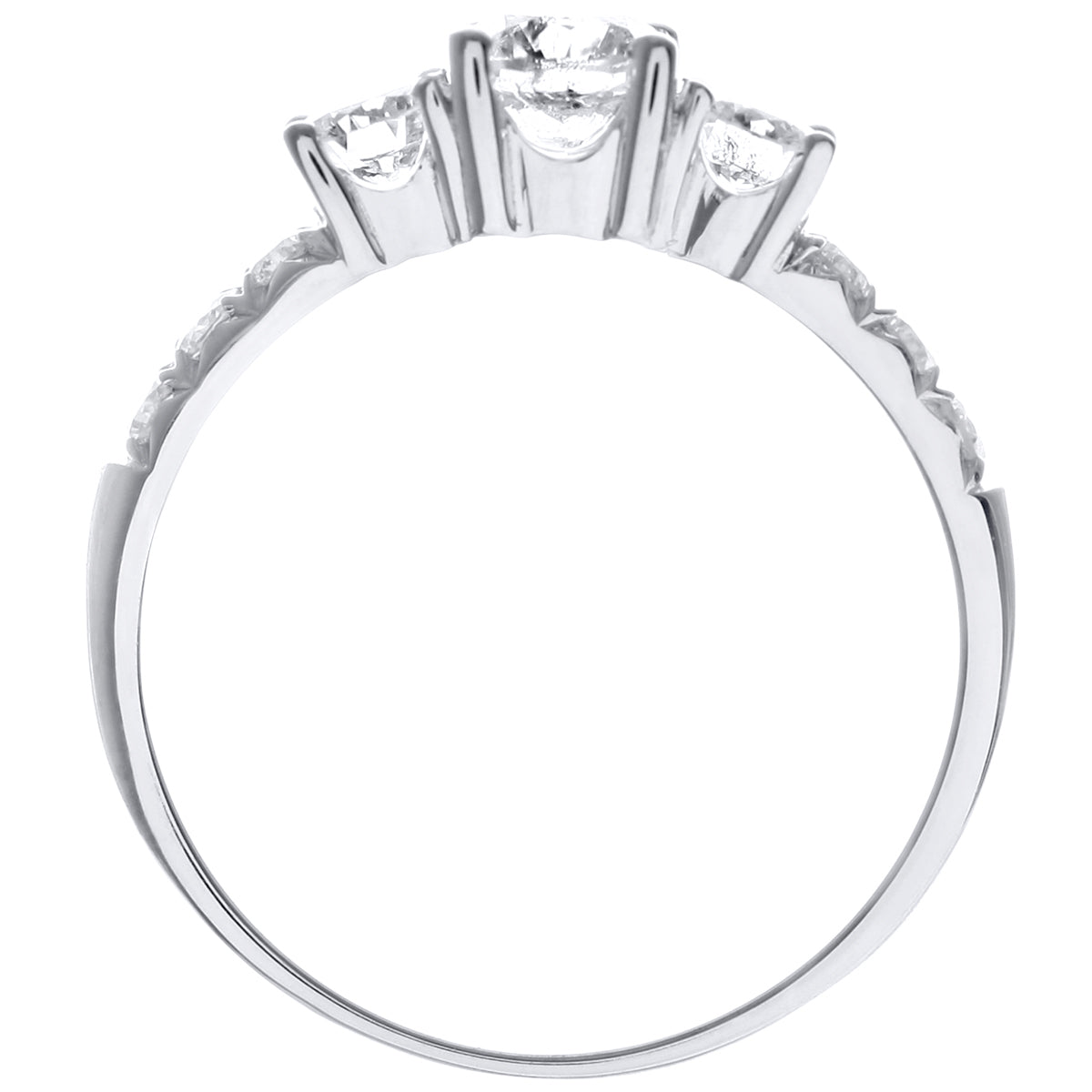 18ct White Gold  Round Diamond Engagement Engagement Ring - PR1AXL096518KW