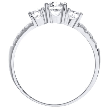 18ct White Gold  Round Diamond Engagement Engagement Ring - PR1AXL096518KW