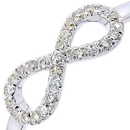 9ct White Gold  Round 15pts Diamond Infinity Dress Ring - PR2AXL0431W