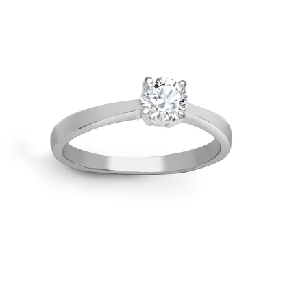 Platinum  0.5ct Diamond Solitaire Engagement Ring 5mm - PTR003-050