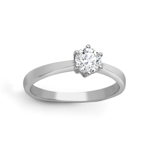 Platinum  0.25ct Diamond Solitaire Engagement Ring 5.5mm - PTR004-025