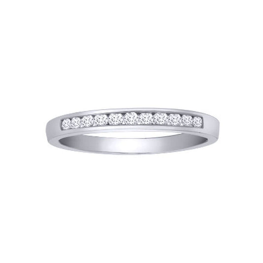 Platinum 0.25ct Diamond Dainty Band Eternity Ring 2.5mm - PTR009-025