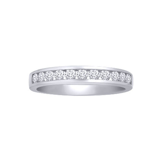 Platinum 0.5ct Diamond Dainty Band Eternity Ring 3mm - PTR009-050