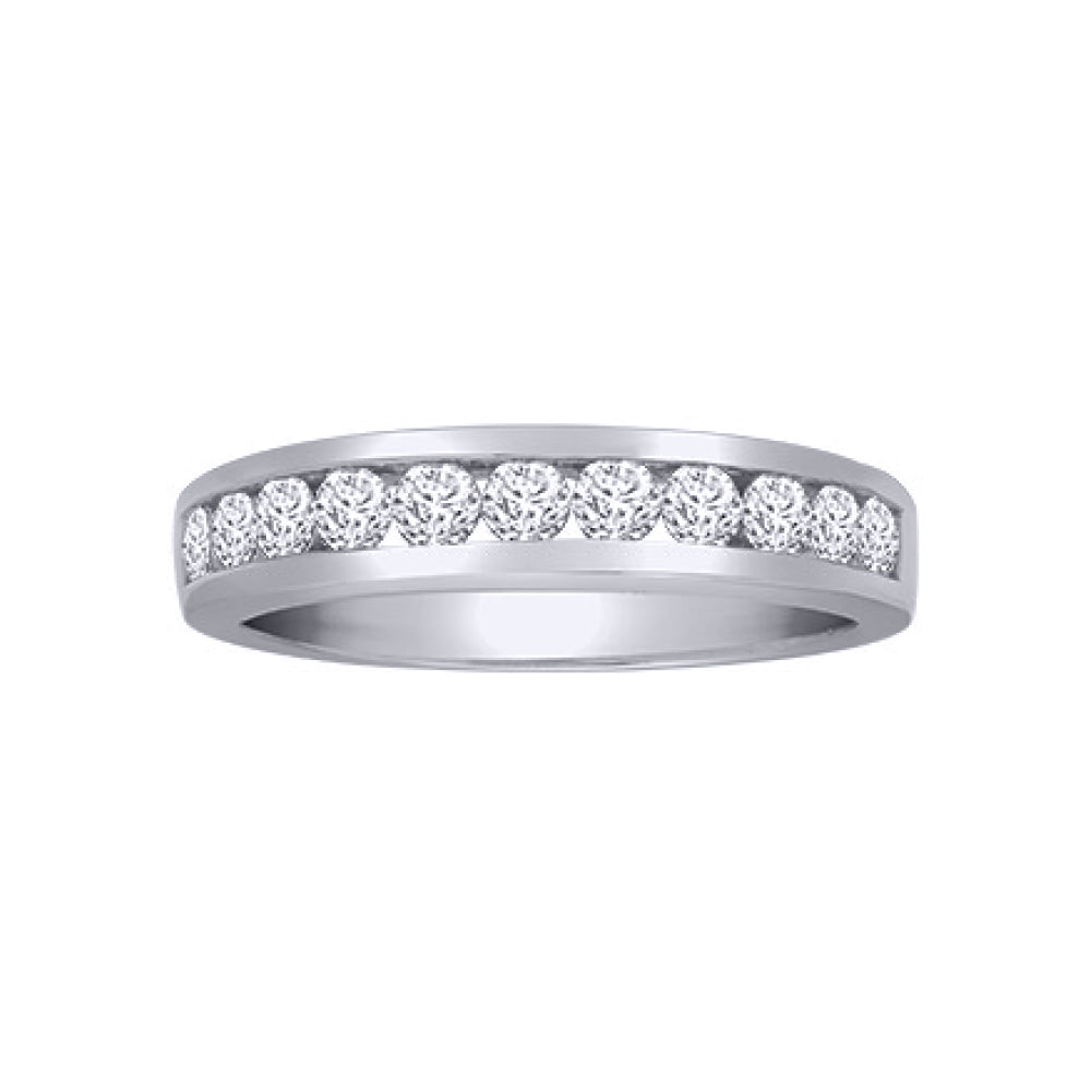 Platinum  0.75ct Diamond Dainty Band Eternity Ring 3.5mm - PTR009-075