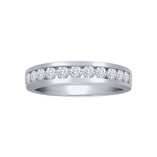 Platinum 0.75ct Diamond Dainty Band Eternity Ring 3.5mm - PTR009-075