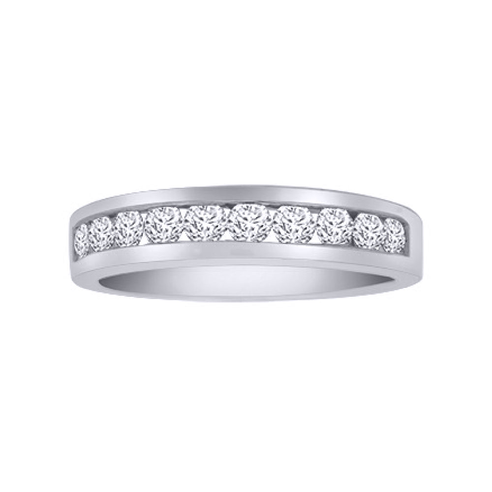 Platinum  1ct Diamond Dainty Band Eternity Ring 4.5mm - PTR009-100