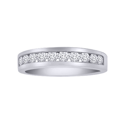 Platinum  1ct Diamond Dainty Band Eternity Ring 4.5mm - PTR009-100